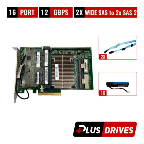 12 Gb/s SAS 3 RAID controller PCIe3 x8 w/ Cache 4GB module Cables & BBU