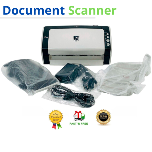 Duplex Sheetfed Document Scanner for Office Industry Work w/NEW Accessories