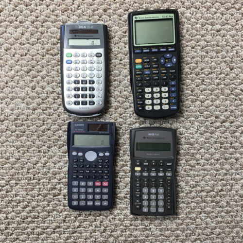 Texas Instruments Scientific Calculators Lot of 4 TI-84 Plus & Others Untested