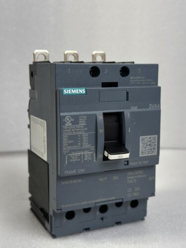 Siemens 3VA4125-6ED34-0AA0 3 Pole 25 Amp Volt 65kA Bolt On Breaker NEW TAKEOUT!!