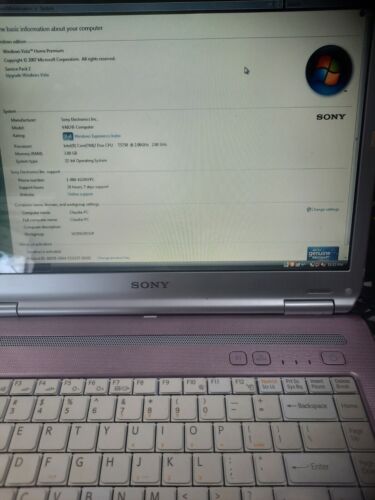 Purple Sony VAIO Laptop PCG-7133L Personal Computer Intel Dual Core Vista