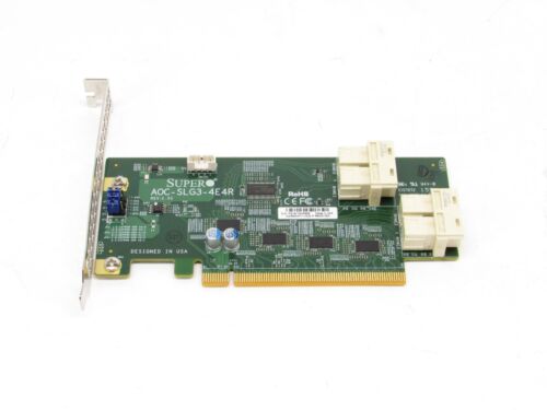 Supermicro AOC-SLG3-4E4R Quad Port 12.8GB/s PCIe 3.0 NVMe Host Bus Adapter High