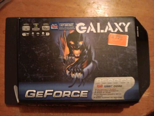 GALAXY GEFORCE 9500 GT 16B 1288 IT DDR2. OPENED BOX UNTESTED.