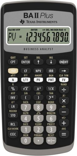 Texas Instruments BA II PLUS Financial Handheld Calculator – NEW in Package