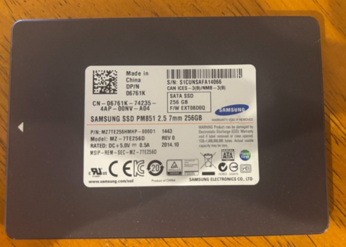 Samsung PM851 256GB (MZ7TE256HMHP) SSD