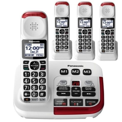 Panasonic KX-TGM420W Amplified Cordless Phone with (3) Extra Handsets