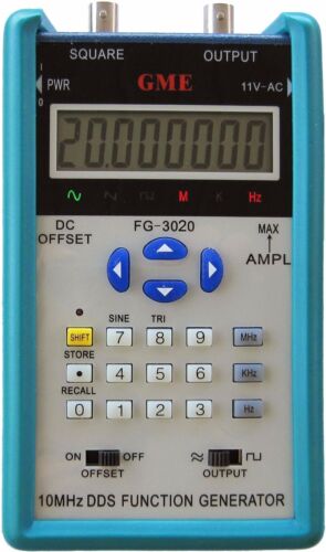 Brand New! GME FG-3020 20MHz Portable DDS Function Generator w/ 12Vp-p Output