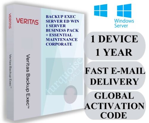 VERITAS BACKUP EXEC SERVER ED WIN 1 SERVER BUSINESS PACK + ESSENTIAL MAINTENANCE