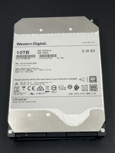 Western Digital DC HC510 10TB 0F27353 3.5″ 12Gb/s SAS Hard Drive