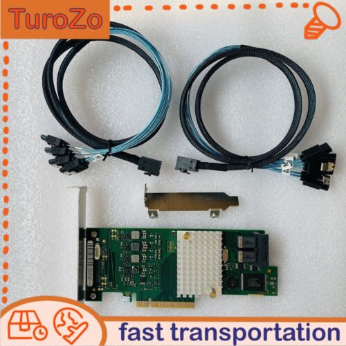 Fujitsu LSI 9300-8i SAS3008 HBA Controller 12Gbps IT Mode ZFS TrueNAS+8643 cable