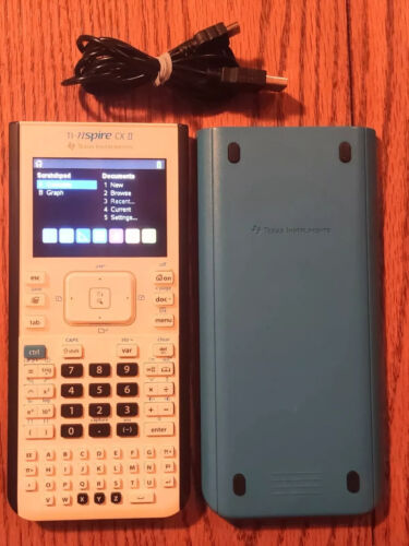 Texas Instruments TI-Nspire TI Nspire CX II  White Blue Graphing Calculator