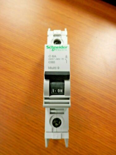 NEW SCHNEIDER ELECTRIC 6 AMP CIRCUIT BREAKER 1 POLE 240 VAC 60107