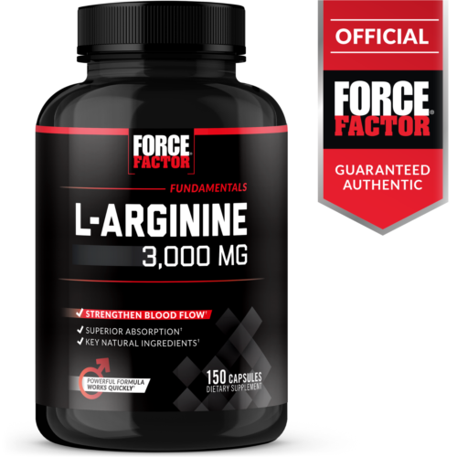 Force Factor L-Arginine 3000 MG, Extra Strength Nitric Oxide & Circulation Boost