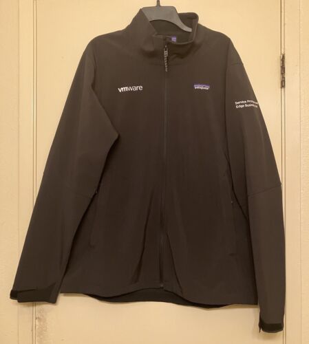 Patagonia Men’s Adze Jacket Softshell Sz L Black VMware Logo Silicon Valley