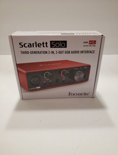 Focusrite Scarlett Solo 3rd Gen 2-Channel Pro Audio Interface – SCARLETT-SOLO-3G