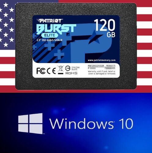 NEW! 120GB PATRIOT 2.5″ SATA SSD with Windows 10 Pro 64 UEFI [ACTIVATED]