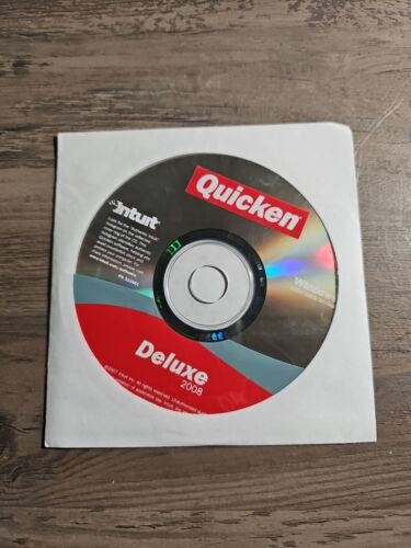 Quicken Deluxe 2008 Intuit For Windows 2000/2003/XP/Vista