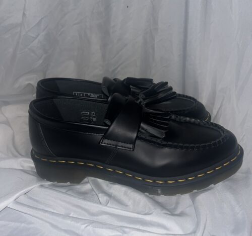 Doc DR. MARTENS ADRIAN QUAD LEATHER PLATFORM TASSLE LOAFERS Womens Size 9