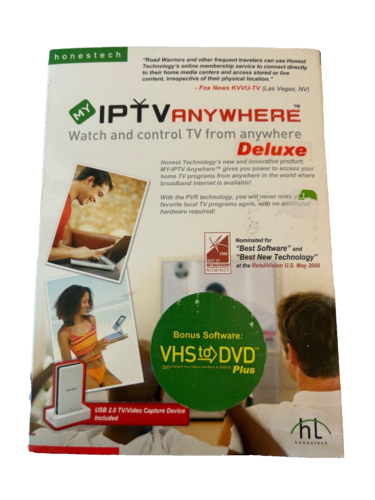 Honestech My IPTV Anywhere Deluxe – USB2 TV/Video Capture Device