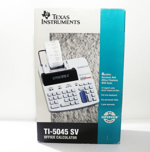 Texas Instruments TI-5045 SV Super View Electronic Office Calculator