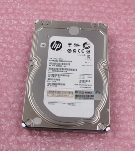 HPE 695503-002 2TB 7.2k SATA 3Gb/s 3.5″ HD Hard Drive MB2000GCWDA