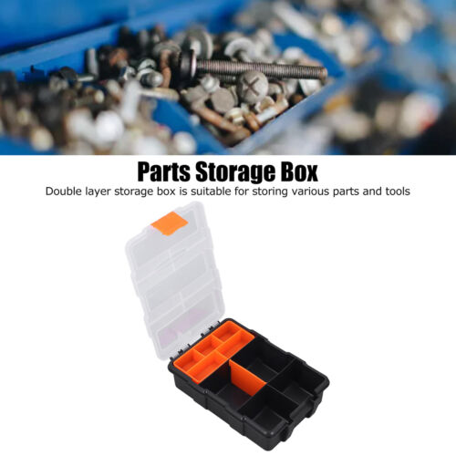 Grid Storage Box Transparent Parts Tool Organizer For Maintenance EUY