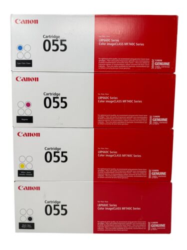 Canon Genuine 055 Standard Capacity Toner Cartridge Black/Cyan/Magenta/Yellow