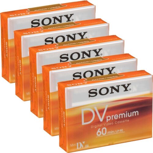 5 Pack Sony Premium 60 Minute Premium Mini DV Tape