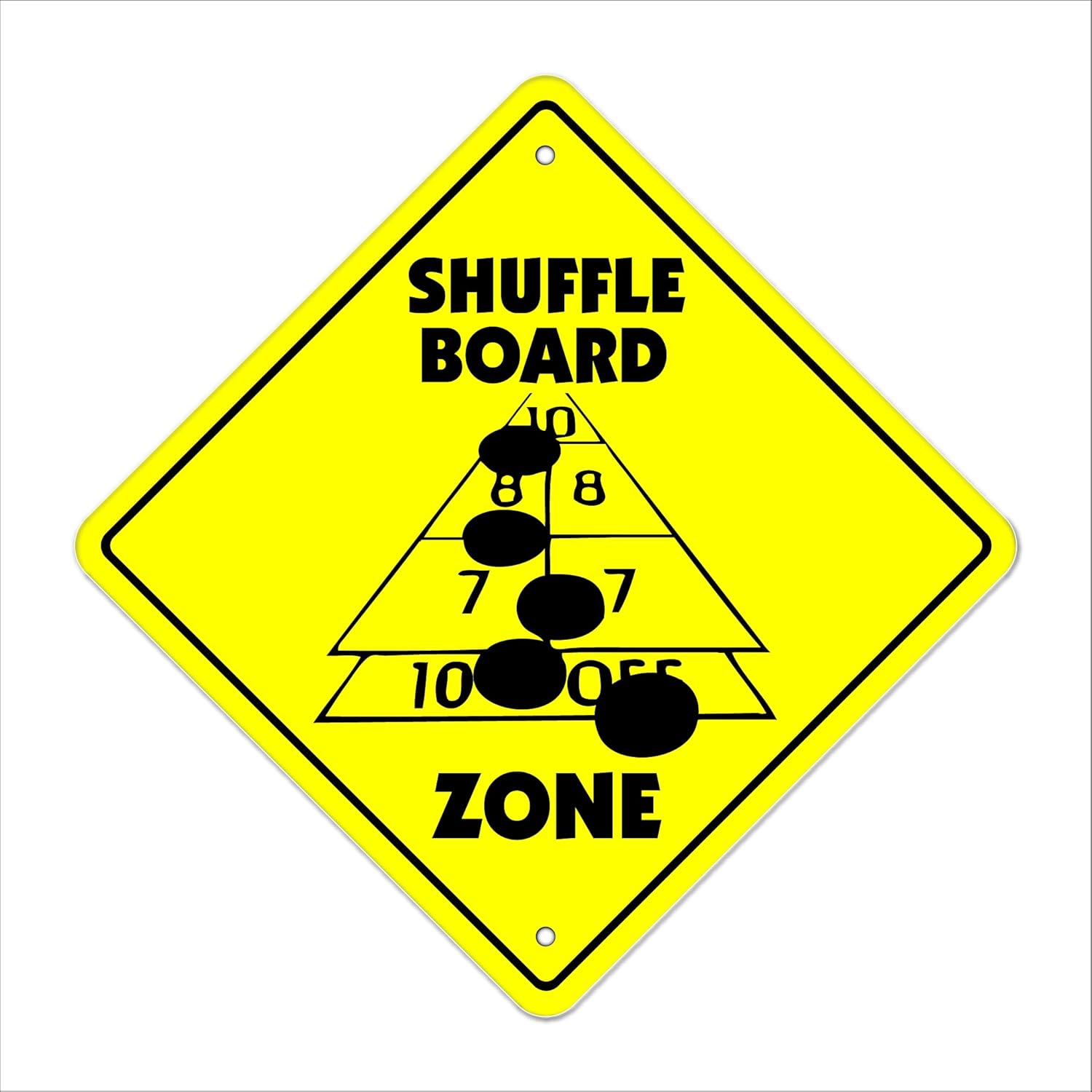 Shuffle Crossing Sign Zone Xing | Indoor/Outdoor | 14″ Tall Plastic Sign game play team league trailer park award trophy