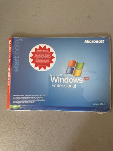 Microsoft Windows XP Professional Version 2002 OEM Software NEW SEALED XO8-48124