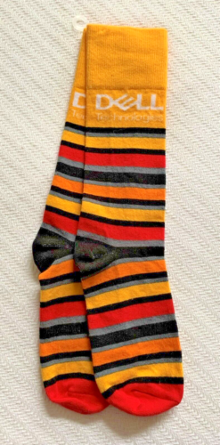 DELL Technologies unisex socks ADVERTISING funky stripes NEW/no tags or package