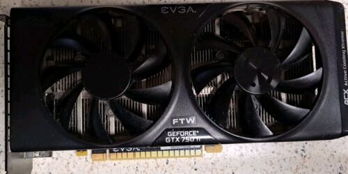 EVGA NVIDIA GEFORCE GTX 750 TI FTW 2GB GDDR5 VIDEO GRAPHIC CARD DVI/HDMI/DP