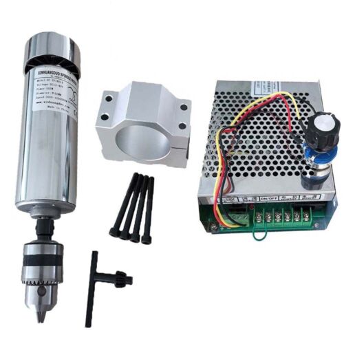 500w DC Spindle KIT B12 CNC Drill chuck Spindle Motor for DIY CNC 48VDC 12000rpm