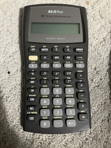 Texas Instruments BA II Plus Business Analyst Calculator, Tested Working