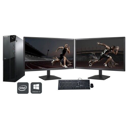 LENOVO Desktop Computer PC i7 up to 32GB RAM 4TB SSD 24″ LCDs Windows 10 WIFI