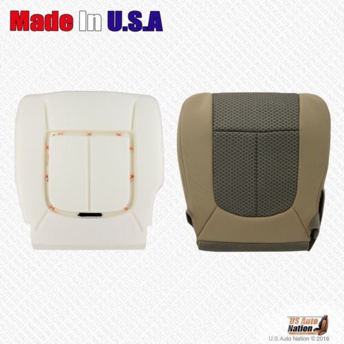 2015 2016 Ford F250 F350 F450 F550 Driver Bottom Cloth Cover + Foam Cushion Tan