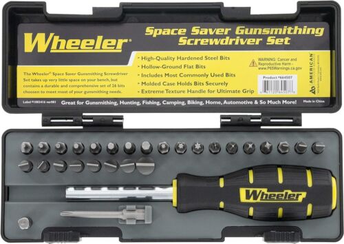 Wheeler 26 Bit Gunsmith Screwdriver Set Space Saver Tool Gunsmithing Firearm