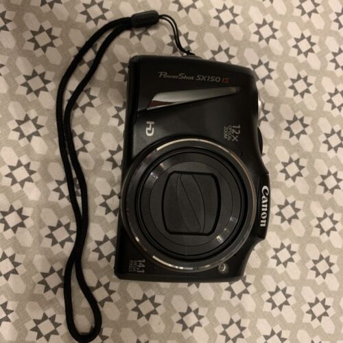 Canon PowerShot SX150 IS, Black – Digital Camera – Boxed with case & Disks