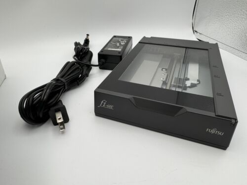 Fujitsu A6 desktop fi-60F Flat Bed Passport Type Color Scanner, Missing Lid