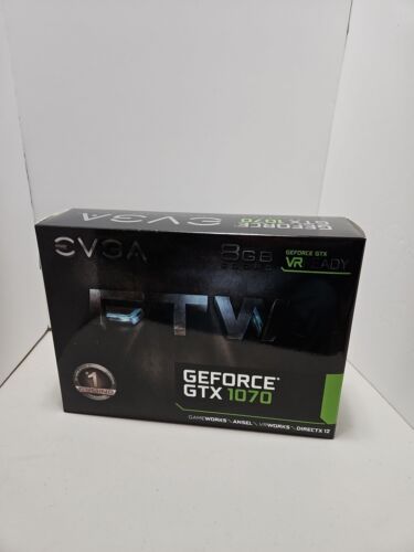 EVGA NVIDIA GeForce GTX 1070 FTW GPU 8GB GDDR5 Graphics Card – Complete with box