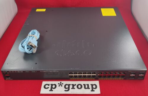 Cisco Catalyst 24-Port GbE PoE Network Switch w/ 2xPS & Stack WS-C2960XR-24PS-I