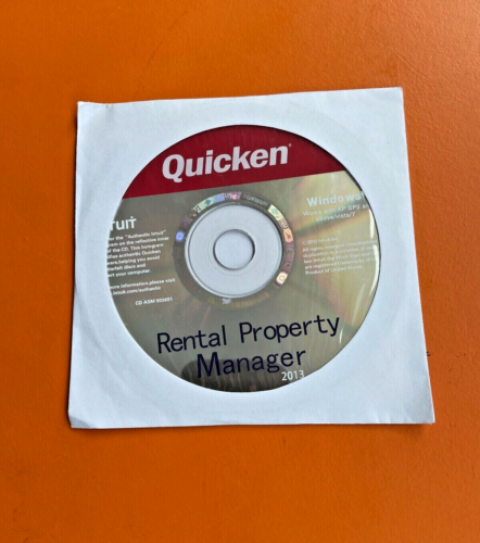 Intuit Quicken 2013 Rental Property Manager NOT for Windows 10 or 11