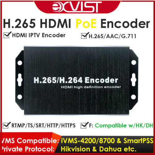 H.265 PoE 50FPS HDMI Network Video Encoder for IPTV/RTMP to YouTube Facebook