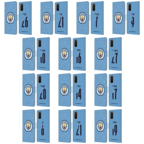 MAN CITY FC 2020/21 PLAYERS HOME KIT GROUP 1 LEATHER BOOK CASE FOR SAMSUNG 2