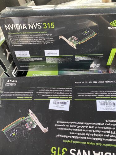 *NEW* PNY NVIDIA NVS 315 1GB DDR3 Graphics Card (VCNVS315DVI-PB)