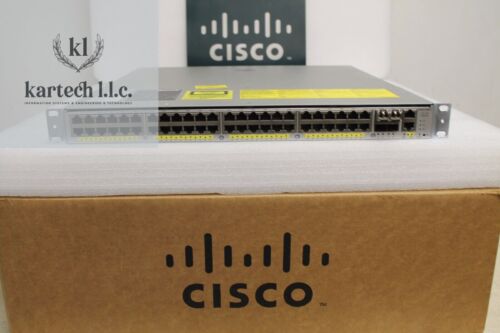 Cisco Catalyst 4948 WS-C4948E-F 48 Port L3 Gigabit Switch 15.2 OS Dual AC