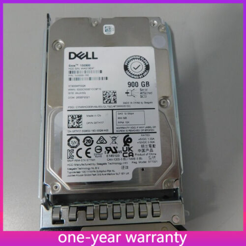 Dell 900GB SAS 15k 2.5″ 12G HDD XTH17 Seagate ST900MP0026 in 3.5” Caddy USA