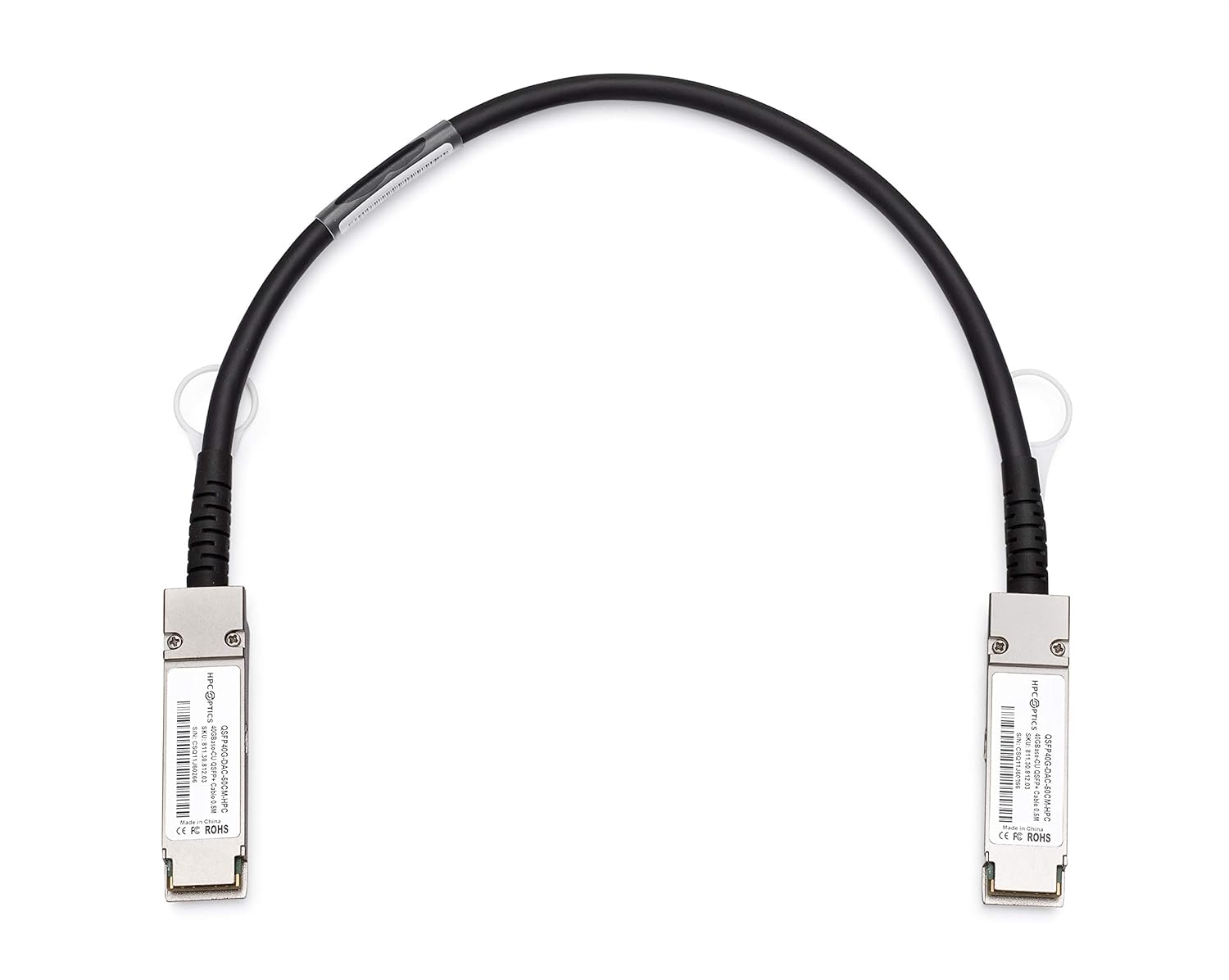 Compatible with NVIDIA MC2206128-00A QSFP+ to QSFP+ 50cm Twinax DAC Cable | 40GBASE-CR 0.5 Meters MC2206128-00A-NVID