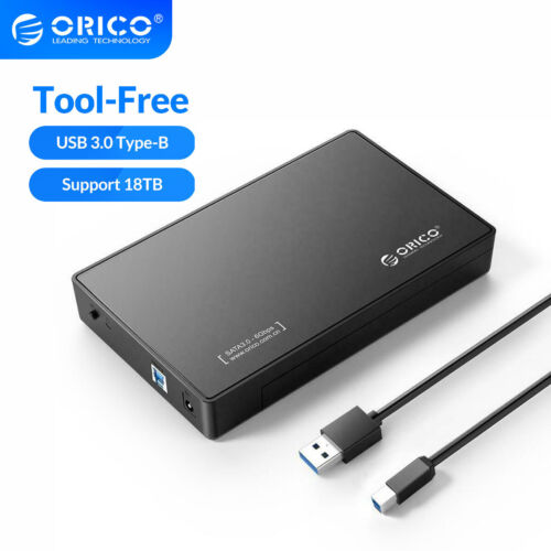 ORICO 2.5/3.5″ External Hard Drive Enclosure USB3.0 SATA HDD/SSD Case 18TB UASP