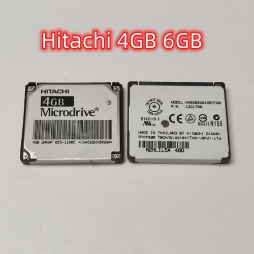 4GB 6GB Hitachi CompactFlash Type II 1″ Microdrives LN Formatted & Tested